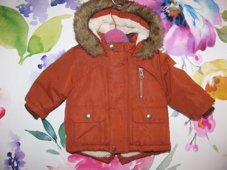 Zimní chlapecká bunda s kapucí vel.0-3 měs., primark,62