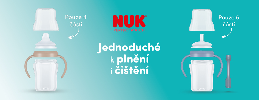 Lahvička na učení NUK Perfect Match