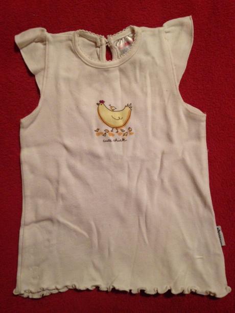 Dívčí tričko slepička a kuřátka, 74