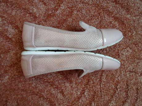 Růžové boty polobotky baleríny, lasocki,35