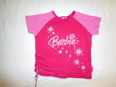 Pěkné růžové tričko barbie, barbie,104