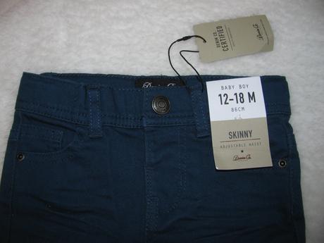 Elastické džíny, skiny v.12-18 měs., denim co,86