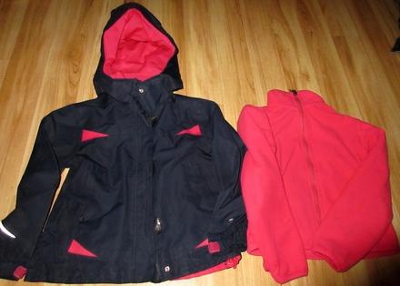 Větrová bunda s mikinou, 122