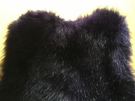 Fialová kožešinová vesticka bolerko, h&m,116