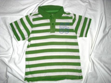 Bombastická pruhovaná trička s límečkem, 116