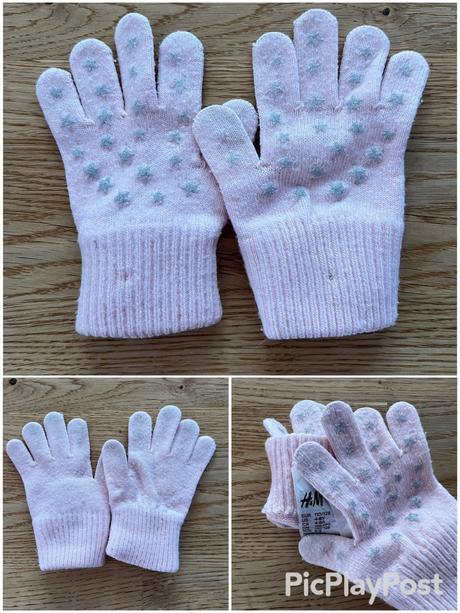 Dětské prstové rukavice hvězdičky h&m vel. 110/128, h&m,110