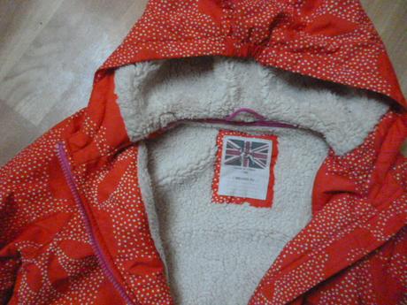 Kytkatá bunda s kožichem vel. 7-8, mini boden,128