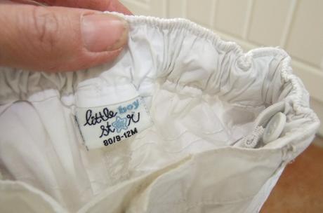 Letní bílé kalhoty, little star,80