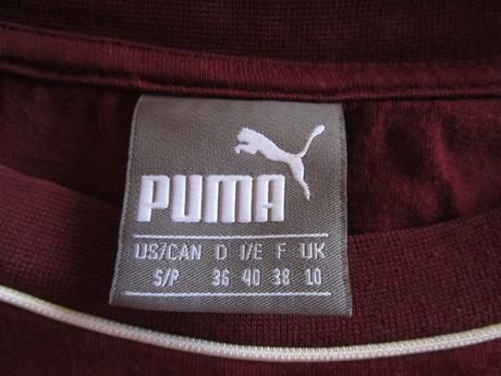 Téměř nové hnědé bavl. tričko zn. puma, kr. rukáv,, puma,34