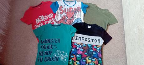 5x tričko vel."122-128", marvel,122