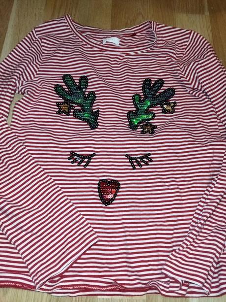 Pruhované tričko vánoční 134 next, 134