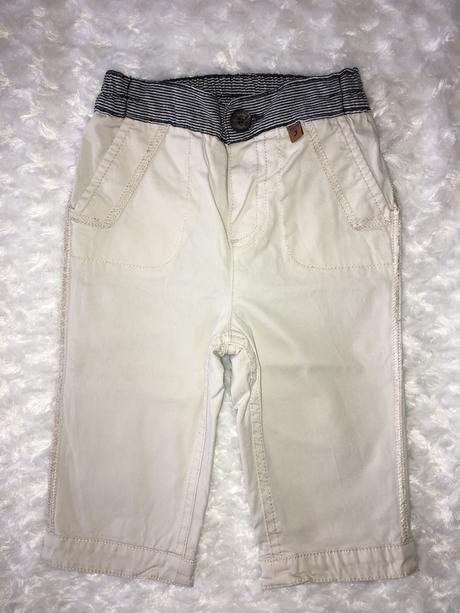 Béžové plátěné kalhoty jasper conran/debenhams, debenhams,80