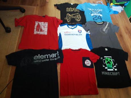 7x triko tričko i jednotlivě 158/164, 158