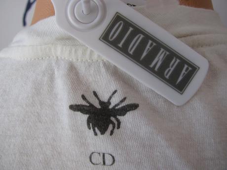 Bílé bavlněné dámské, dívčí tričko christian dior, m