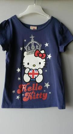 Bavlněné tričko s hello kitty vel. 122, tu,122