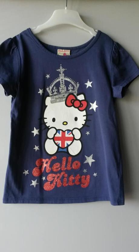 Bavlněné tričko s hello kitty vel. 122, tu,122