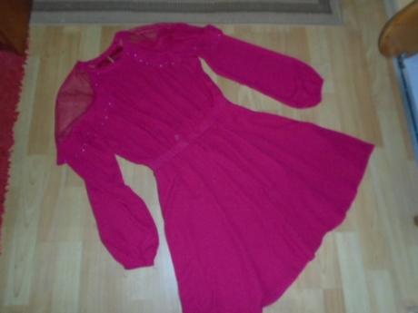 Šaty červené vel 36 spodnička, mohito,36 / 164