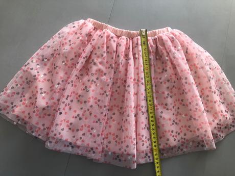 Rozkošná suknička třpytky srdíčka růžová šedá 110c, 110