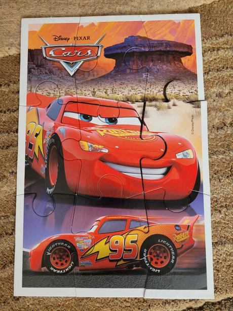 10x puzzle s bleskem mc queenem/cars,
