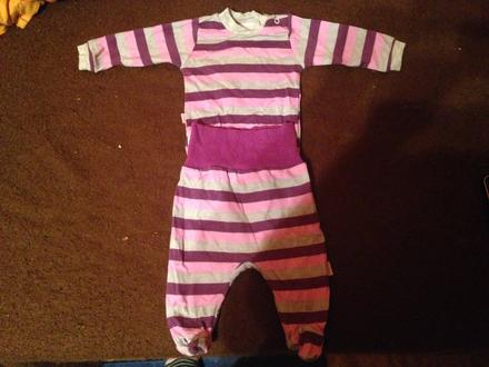 Dívčí souprava - body a tepláčky proužky, 62