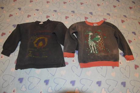 98/104 2x mikina, silnější triko, 98