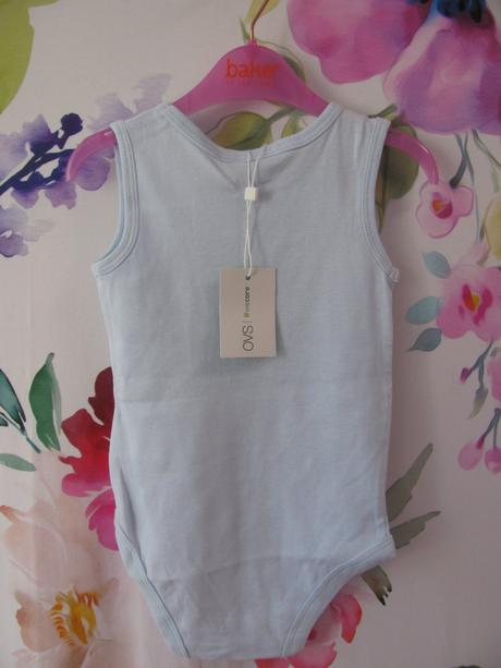 Kojenecké modré body tílko s medvídkem a myškou, ovs,86