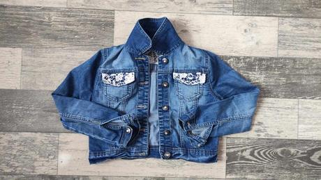 Džínová kratší bundička dívčí, george,122