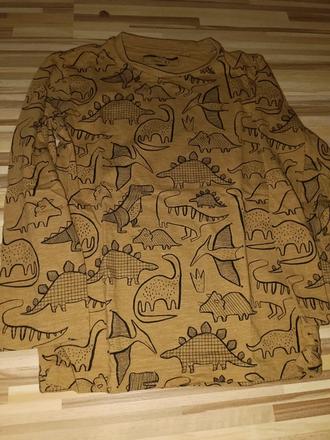 Hnědé tričko s dinosaury 122 next, next,122