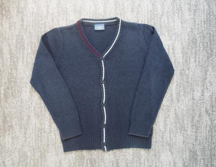 Modrý svetr svetřík knoflíčky, coccodrillo,140