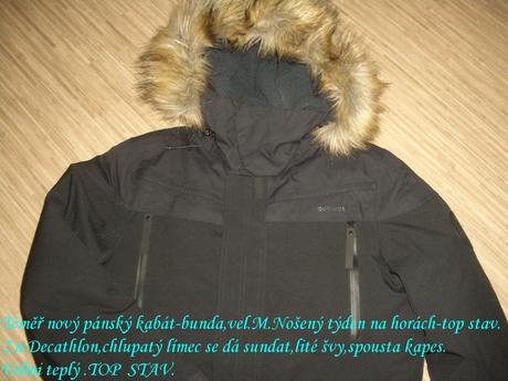 Zimní kabát - bunda vel.m/l, quechua,m