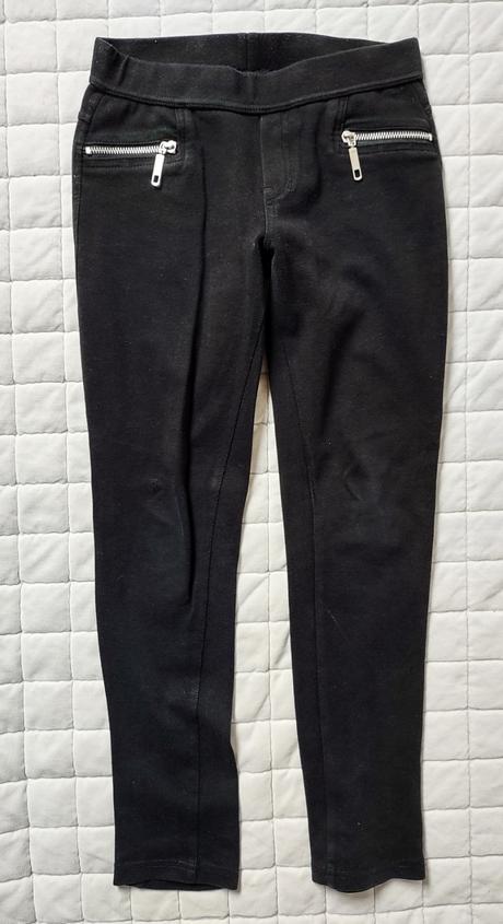 Černé úpletové kalhoty, 146