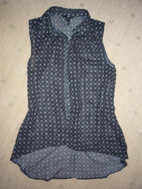Transparentní košile bez rukávu zn h&m vel 36, h&m,s