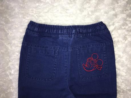 Modré letní lněné kalhoty h&m, h&m,62