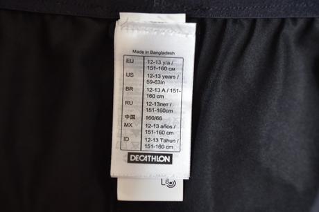 Tepláky 3/4 vel. 12 - 13 let, decathlon,158