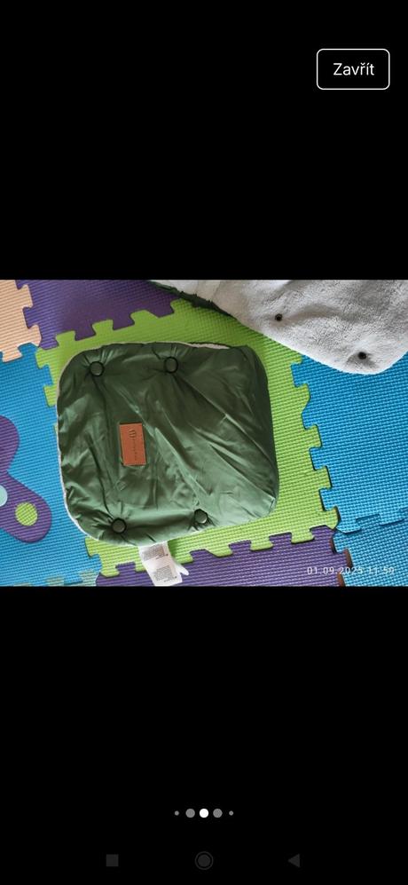 Kočárek momi estelle zelený se zlatým rámem, momi,momi estelle