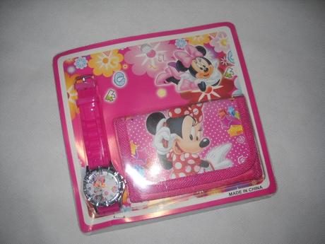 Sada minnie peněženka dětské hodinky, 