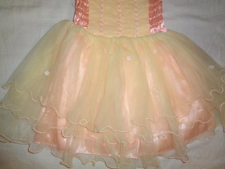 Krásné lososové společenské šaty 104/110, 104