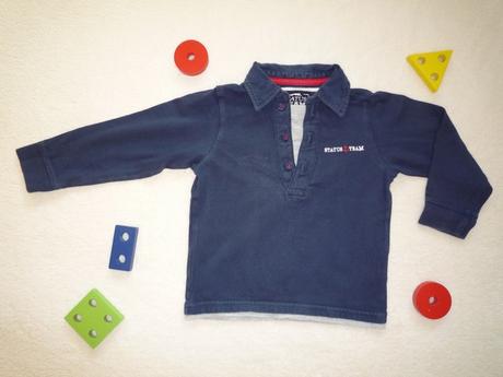 Bavlněné tričko sailor ocean s límečkem, 92