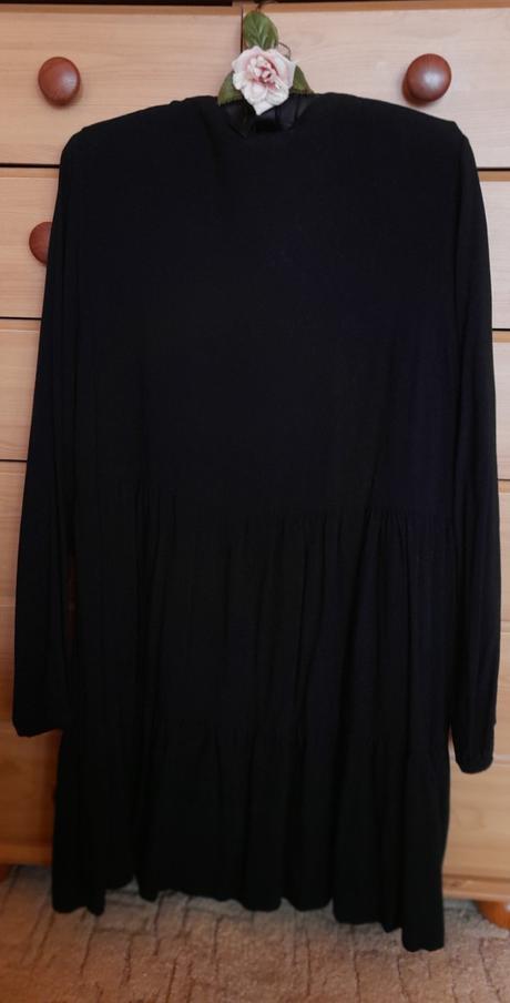 Amisu černé viskózové krátké šaty, amisu,42