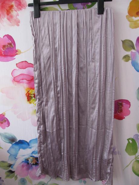 Letní lila maxi sukně s krčkovým efektem, h&m,s