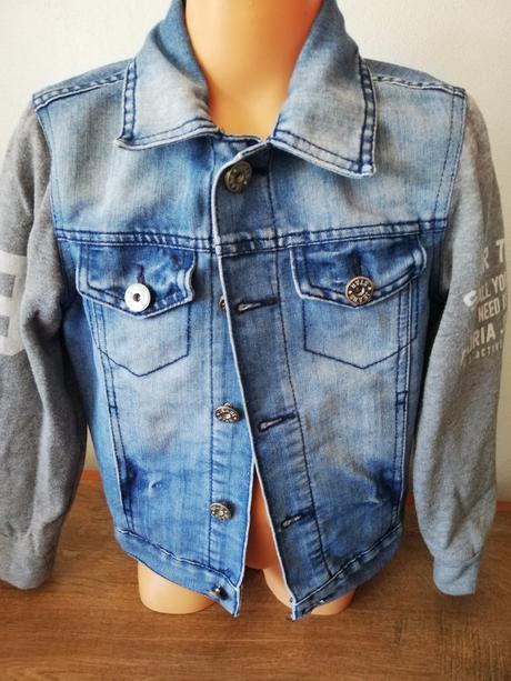 Džínsová bundo/mikina 6-8r., 122