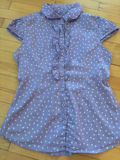 Dívčí košile s krátkým rukávem vel. 140-146, terranova,140