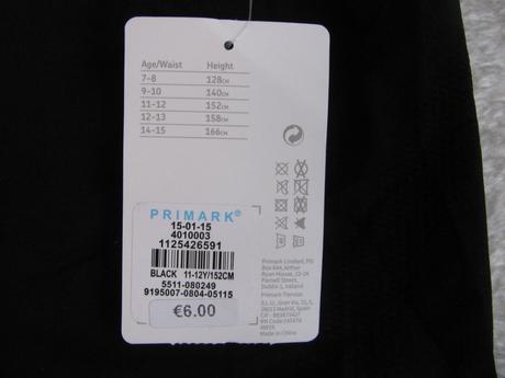 Bezešvé černé elastické boxerky, primark,152
