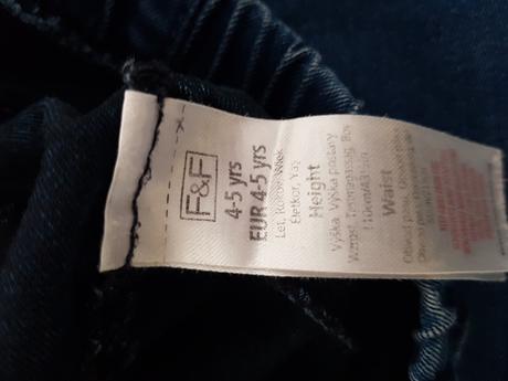 Dívčí džíny značky f&f, vel. 4-5 let(110cm)., f&f,110