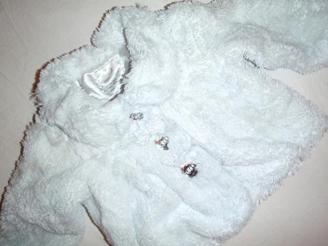 Nádherný kožíškový kabátek - světle modrý, early days,68