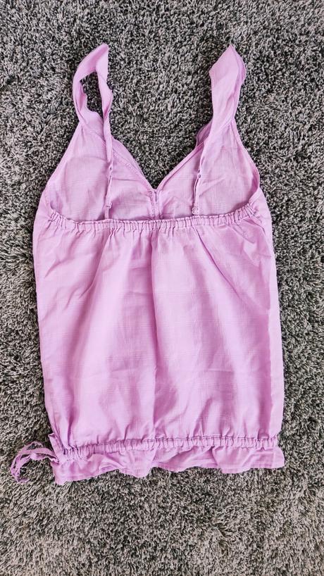 Lehká lila halenka / top z plátna na léto, terranova,xs