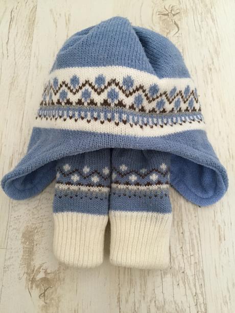 Zimní čepice a rukavičky bez palce, 80