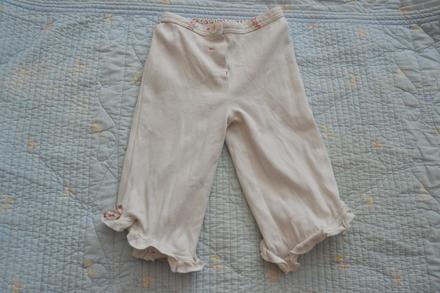 Bílé kalhoty s kanýry, biobavlna, next,86