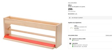 Držák papíru ikea, 