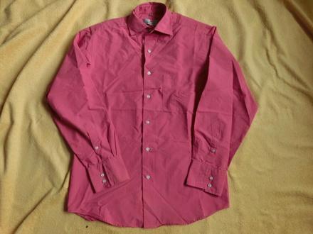 Pánská růžová košile s dlouhým rukávem sunset suit, m